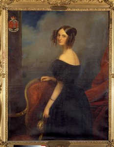 Portret van de hertogin van Valencay, gravin van Talleyrand Perigord geboren Anne Louise de Montmorency (1810-1855) door Claude Marie Dubufe