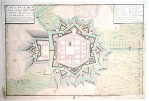 Atlas 131 E Plan van Saarlouis, uit Traité de Fortifications