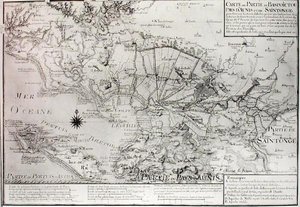 Atlas 131 H f.42 Kaart van Bas Poitou, Aunis en Saintonge met de moerassen van de Baai van Aiguillon in 1716 door Claude Masse