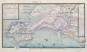 Kaart van een deel van Bas-Poitou en het Ile de Noirmoutier, 1703