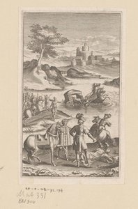 Archombrote redt koning Meleander door Claude Mellan