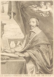 Armand Jean du Plessis, Kardinaal Richelieu door Claude Mellan