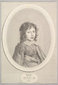 Armand de Bourbon, prins de Conti door Claude Mellan