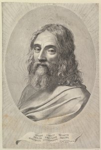 Buste van Sint-Jozef in een ovaal