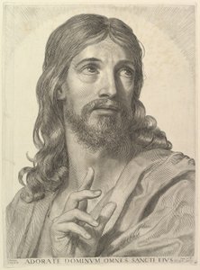 Buste van de volwassen Christus door Claude Mellan