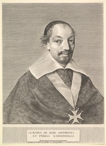 Claude de Rebé, aartsbisschop van Narbonne door Claude Mellan