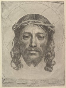 Gezicht van Christus op het doek van Sint Veronica