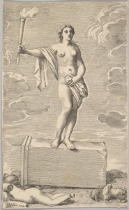 Vrouwelijke figuur door Claude Mellan