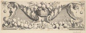 Hoofdband: Mand met fruit door Claude Mellan