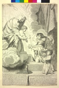 Koning van Frankrijk Lodewijk XIV door Claude Mellan