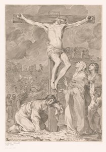 Kruisiging van Christus door Claude Mellan