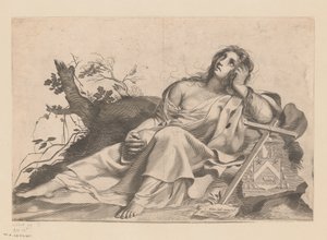 Maria Magdalena door Claude Mellan