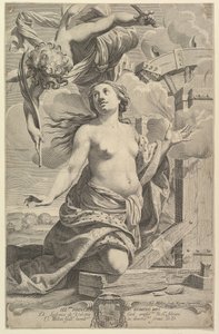 Martelaarschap van St. Catharina door Claude Mellan