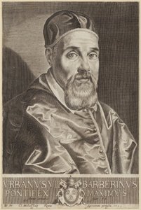 Portret van paus Urbanus VIII door Claude Mellan