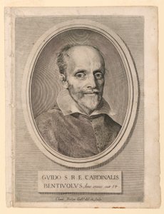 Portret van kardinaal Guido Bentivoglio door Claude Mellan