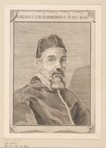 Portret van Urbanus VIII door Claude Mellan