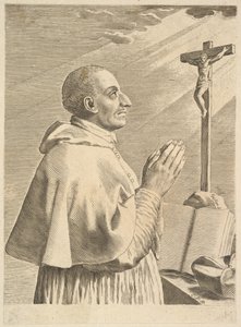Sint Carolus Borromeus door Claude Mellan