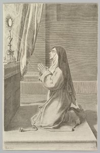 St. Clara, 1667 door Claude Mellan