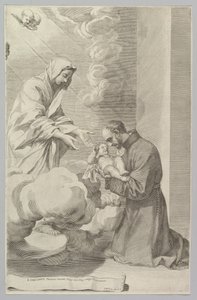 St. Gaëtan, Stichter van de Theatijnen door Claude Mellan