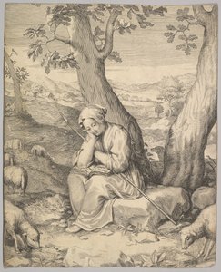 Sint Genoveva door Claude Mellan