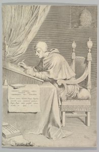 Sint Gregorius door Claude Mellan