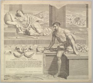 Theologische Stelling van Antoine Talon door Claude Mellan