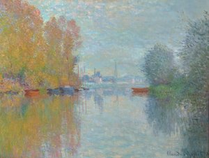 Herfst aan de Seine, Argenteuil 1873 door Claude Monet