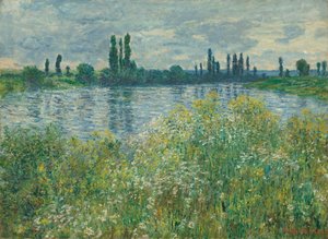 Oevers van de Seine, Vétheuil door Claude Monet