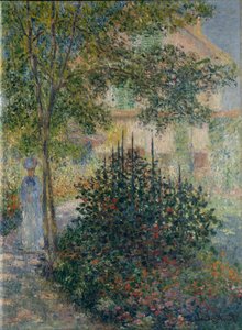 Camille Monet in de tuin van Argenteuil