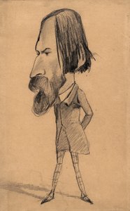 Karikatuur van Auguste Vacquerie door Claude Monet