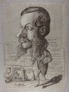 Karikatuur van Léon Manchon, c.1858