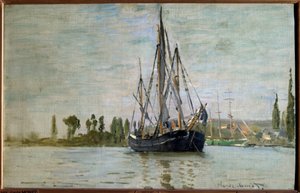 Chasse-maree voor anker bij Rouen