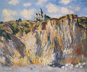 Kerk in Varengeville, Ochtend door Claude Monet