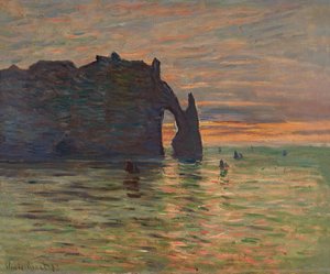 Zonsondergang in Etretat