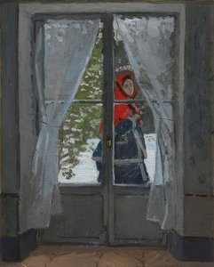 De rode hoed. Rond 1868-73 door Claude Monet