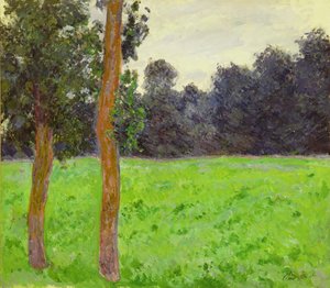 Twee bomen in de weide, 1886 door Claude Monet