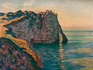 Falaises A Etretat, 1885 door Claude Monet
