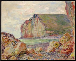 Kliffen van Petites-Dalles door Claude Monet
