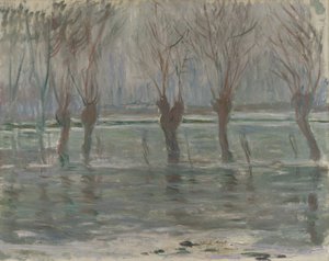 Overstromingswater door Claude Monet