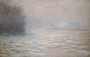 Overstromingen op de Seine bij Bennecourt, 1893 door Claude Monet