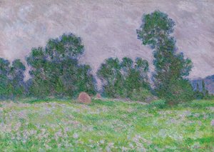 Bloemenweide in Giverny door Claude Monet