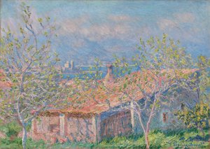Tuinmanshuis in Antibes door Claude Monet