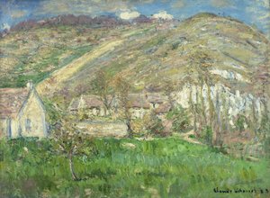 Hamlet in de kliffen bij Giverny door Claude Monet