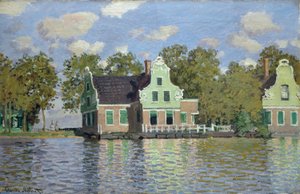Huizen aan de oever van de rivier de Zaan
