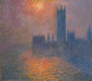Houses of Parliament. Zonsondergang, 1900-1901 door Claude Monet