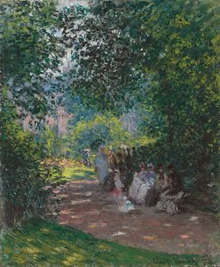 In Monceau Park door Claude Monet