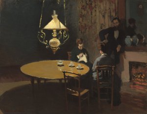 Interieur, na het Diner, 1868-1869 door Claude Monet