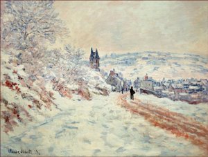 De Weg naar Vetheuil, Sneeuweffect door Claude Monet