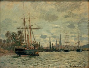 De Seine bij Rouen door Claude Monet
