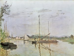 De boot, Argenteuil door Claude Monet